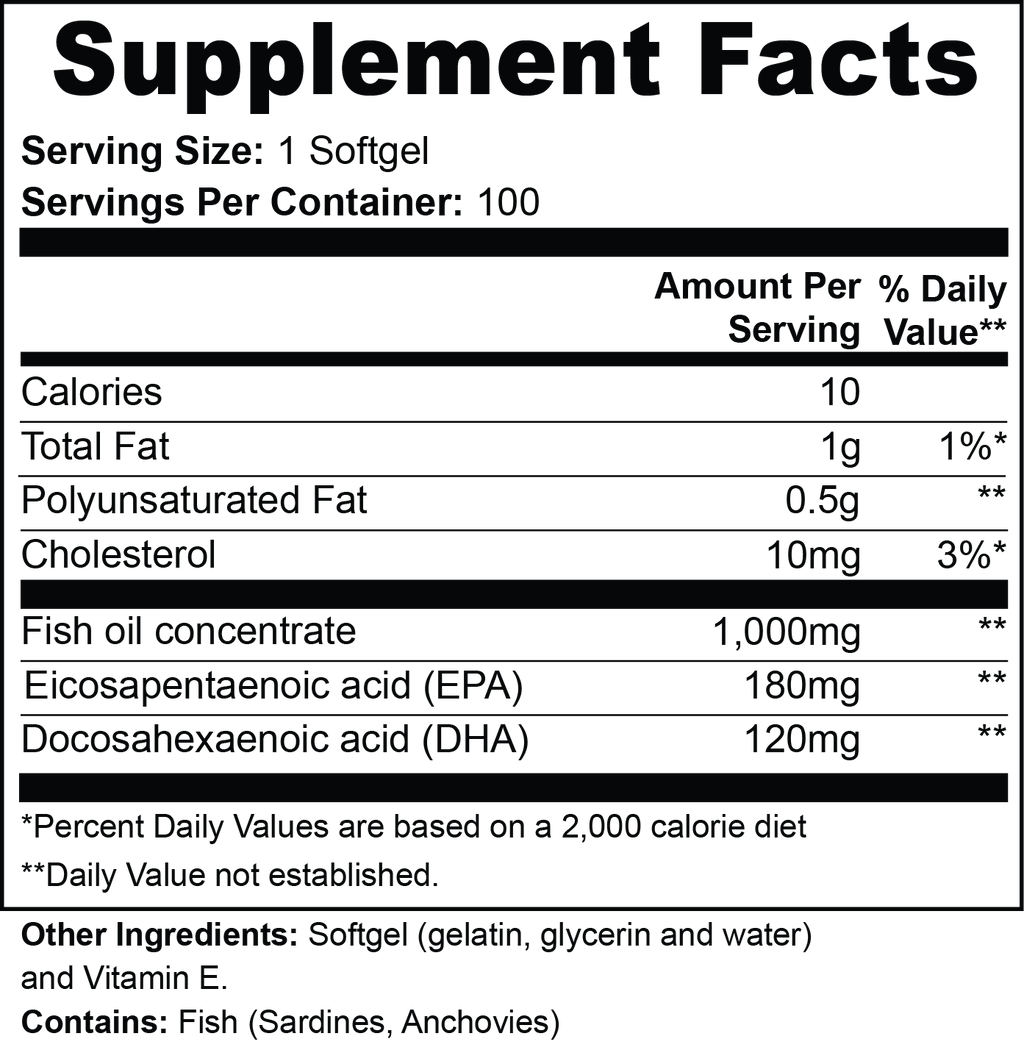 Body Command Premium Omega-3 EPA 180mg + DHA 120mg
